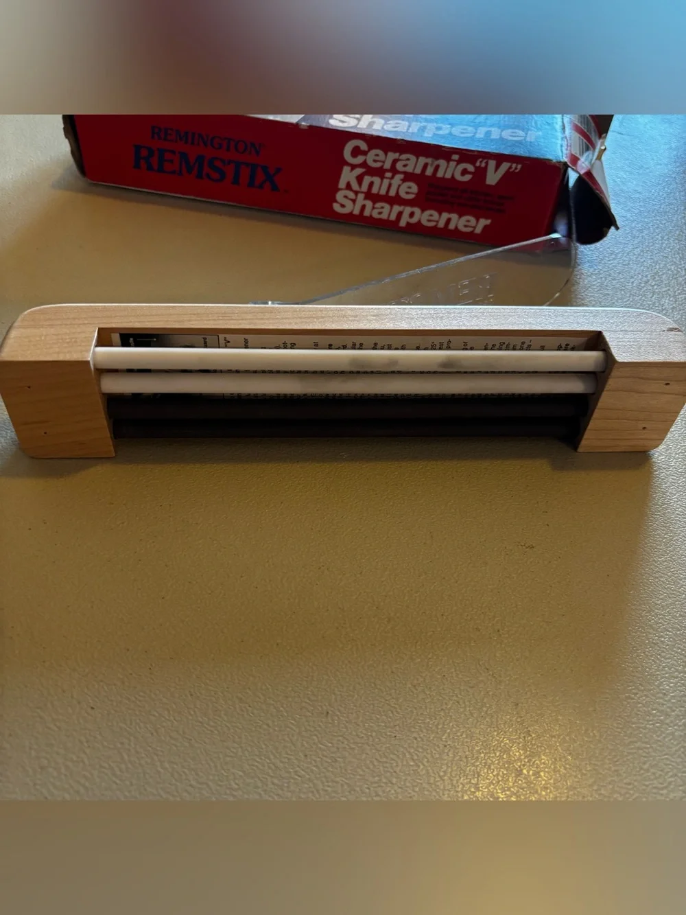 Vintage Remington Remstix Ceramic V Knife Sharpener